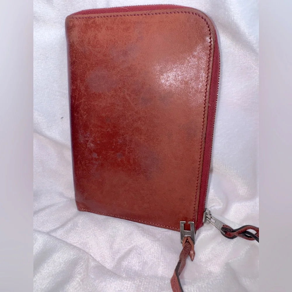 Hermès Zip Clutch Vintage, Rare Find, Excellent Condition-Rouge H- - Picture 2 of 16
